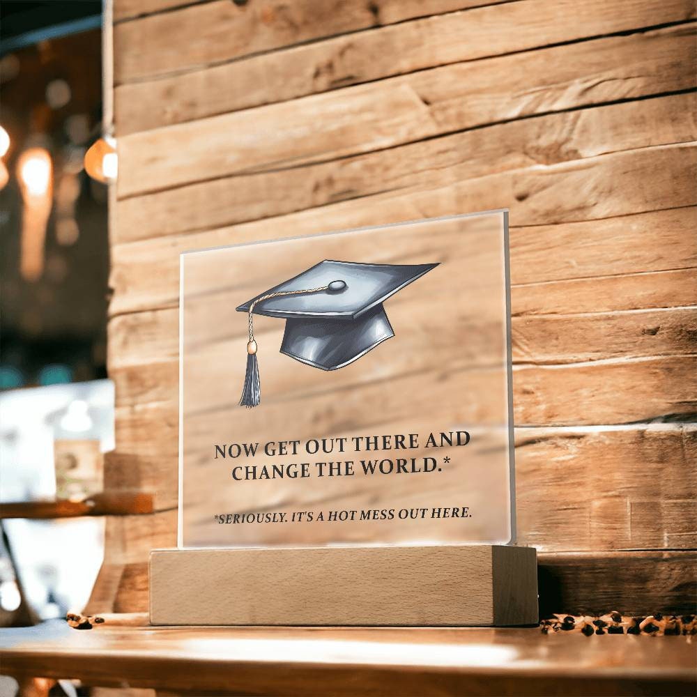 Funny Graduation Plaque | Class of 2024 High School Grad Gift | Unique Graduation Keepsake | College Graduation, University Graduation gift