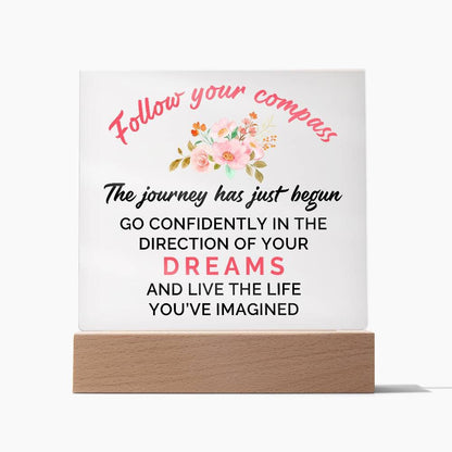 Follow Your Compass Graduation Plaque – Class of 2024 College Grad – view 5
