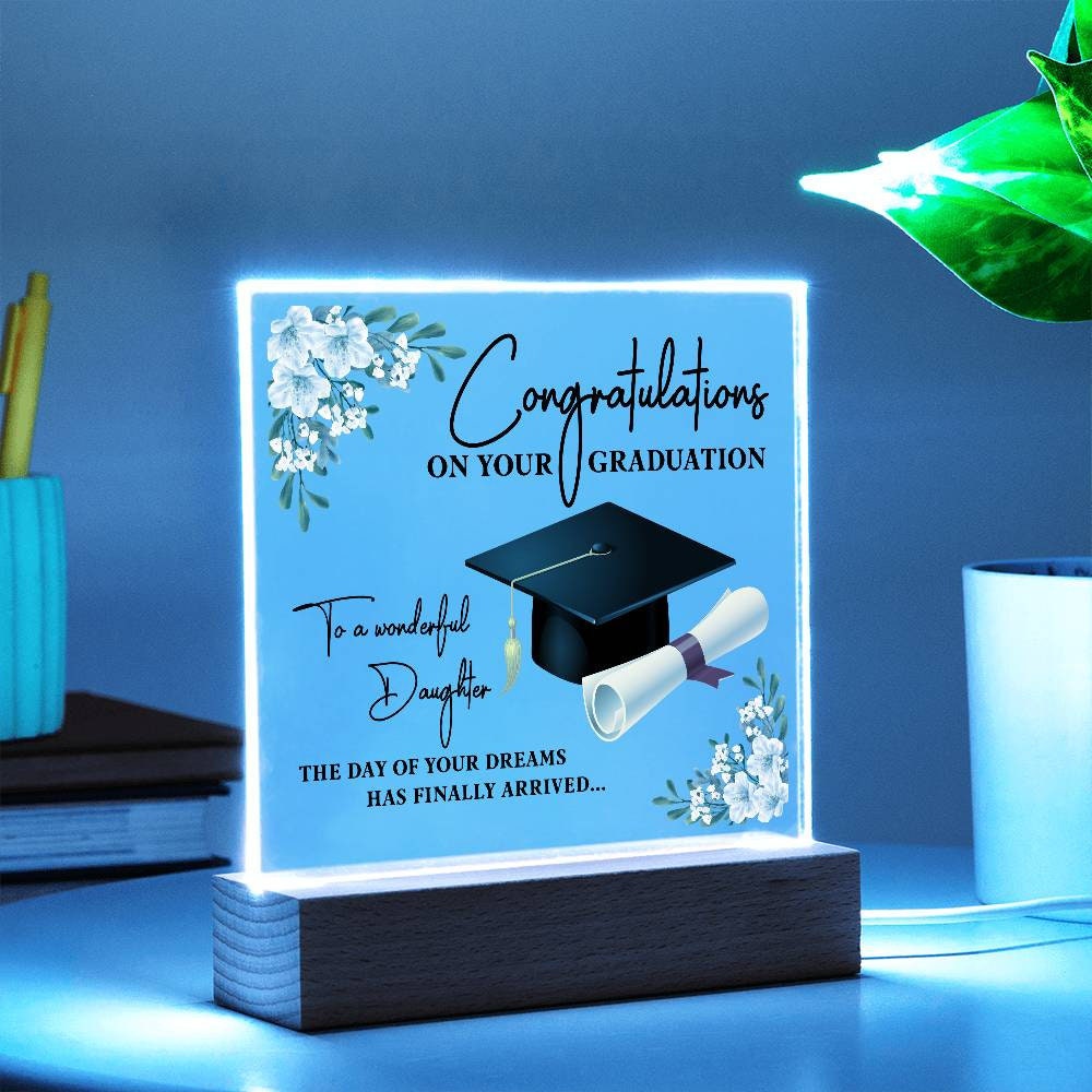 Custom Graduation Gift for Daughter | Class of 2024 High School and College Graduation | Personalized Daughter Grad Gift, University Grad