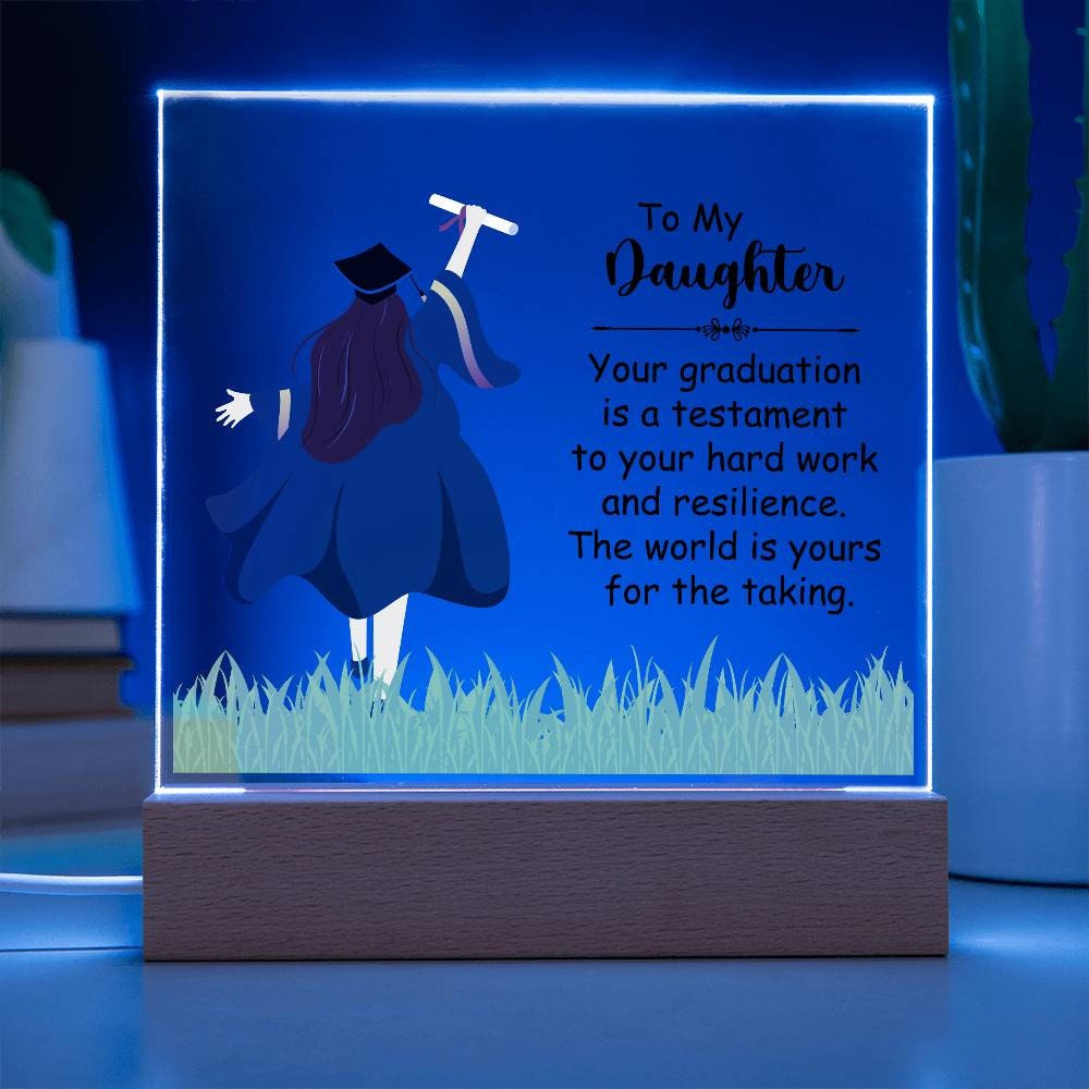 Unique Graduation Gift for Daughter | Class of 2024 College Grad | Custom Plaque for High School Graduation | Congrats Graduate | University