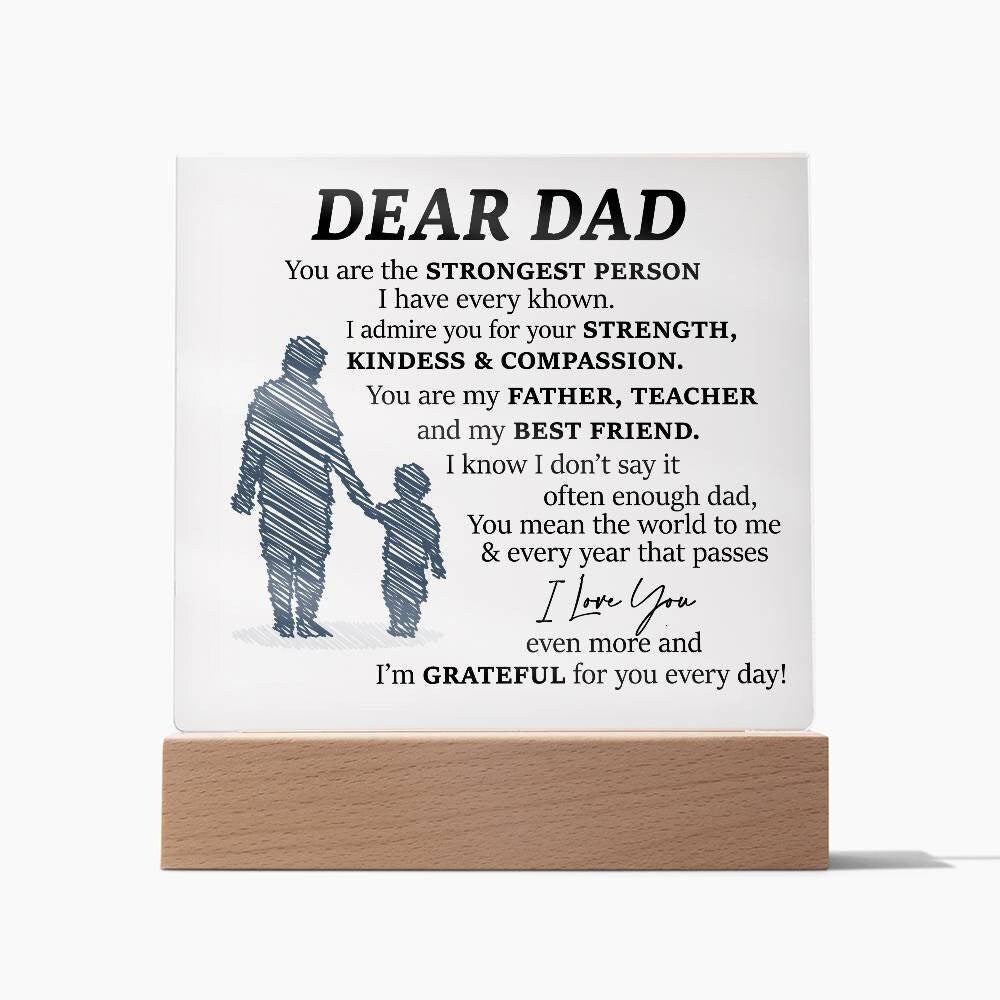Dear Dad Personalized Acrylic Plaque – Gift for Dad – view 8