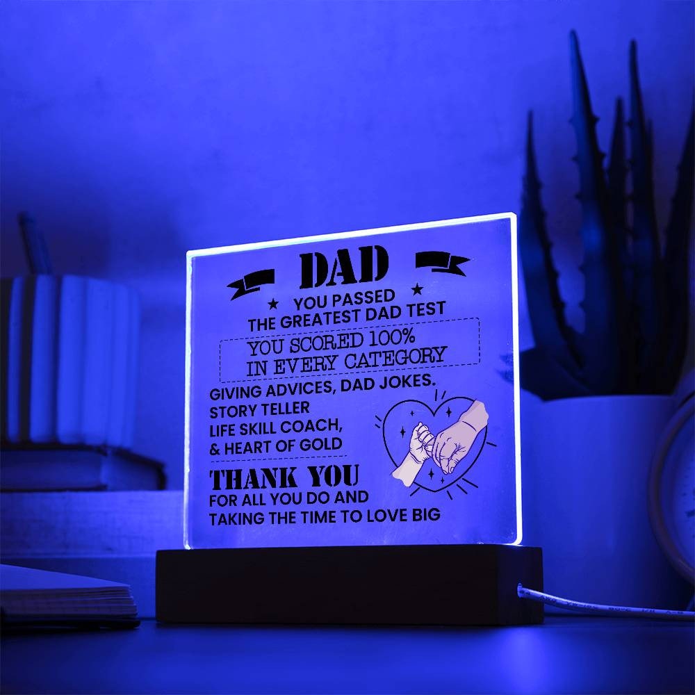 Dad Personalized Acrylic Plaque, Gift for Dad, Best Dad ever, gift from daughter, gift for daddy, Dad birthday, gift for father, best dad