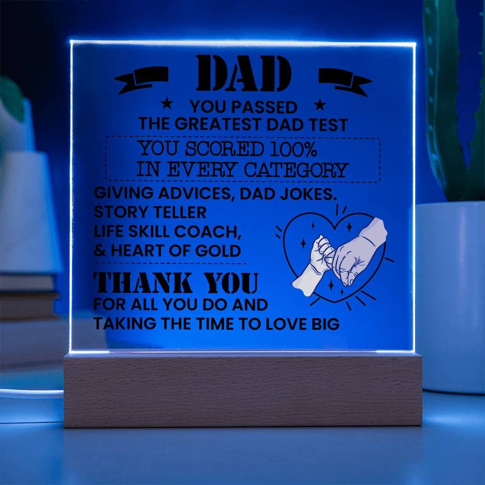 Dad Personalized Acrylic Plaque, Gift for Dad, Best Dad ever, gift from daughter, gift for daddy, Dad birthday, gift for father, best dad