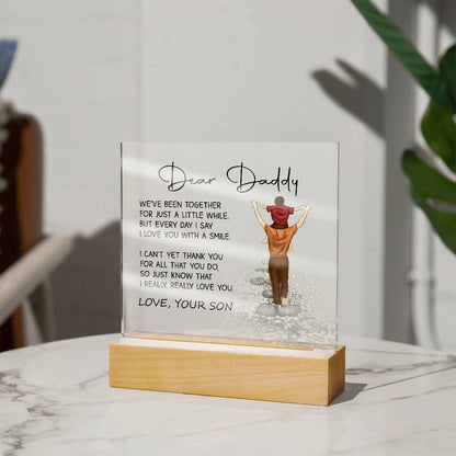 Dear Daddy Personalized Acrylic Plaque – Gift for Dad – view 3
