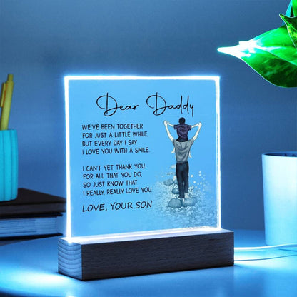 Dear Daddy Personalized Acrylic Plaque – Gift for Dad – view 2