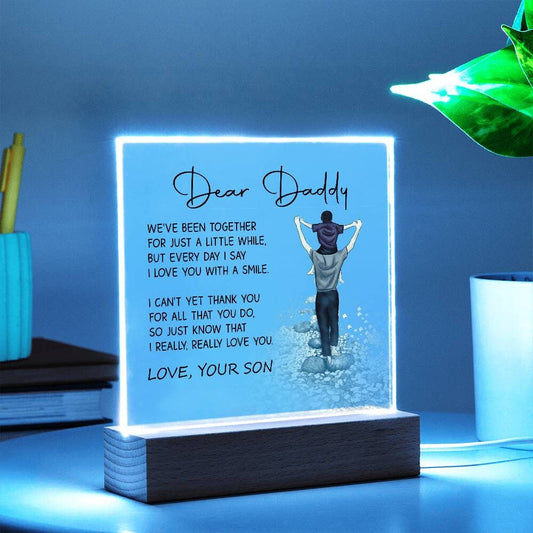 Dear Daddy Personalized Acrylic Plaque – Gift for Dad – view 2