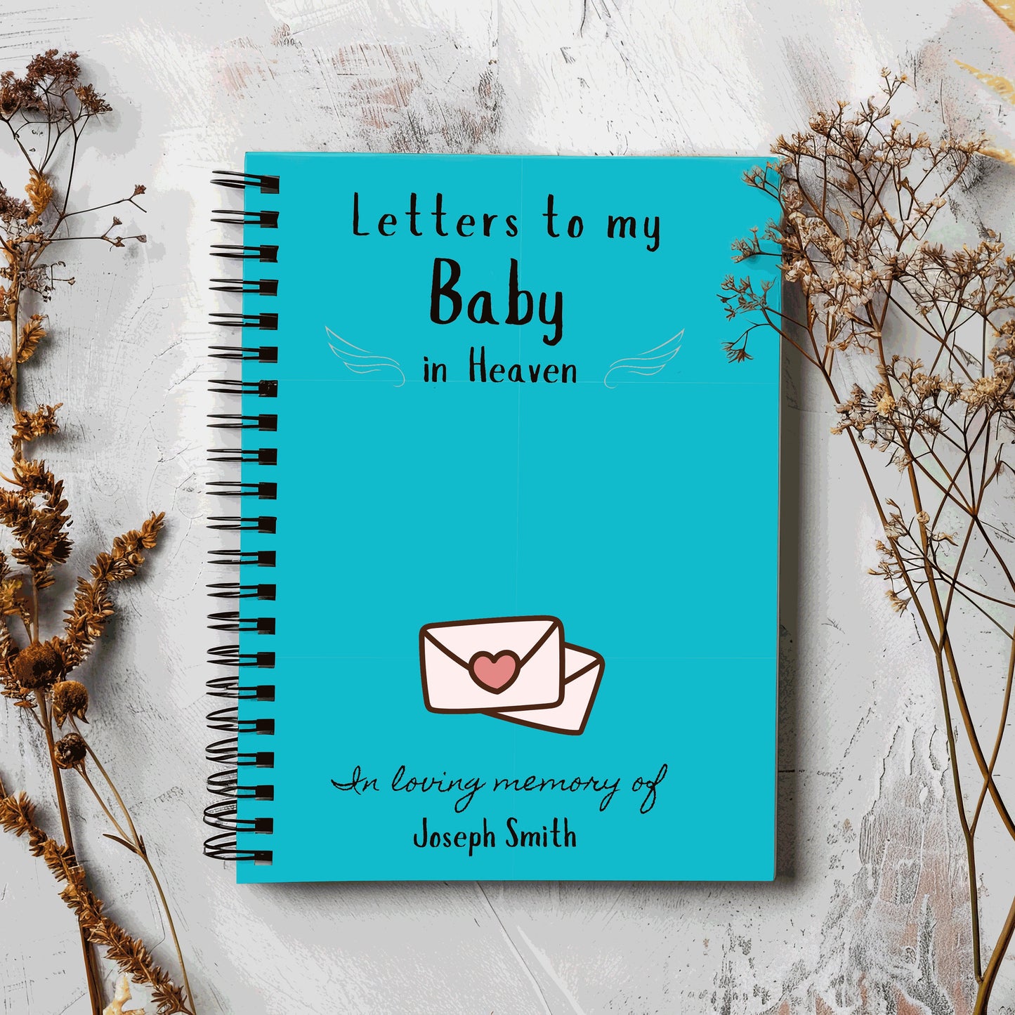 Personalized Letters to My Baby in Heaven Grief Journal - Loss of Child Gift, Child in Heaven, Miscarriage Gift, Daughter Memorial, Notebook