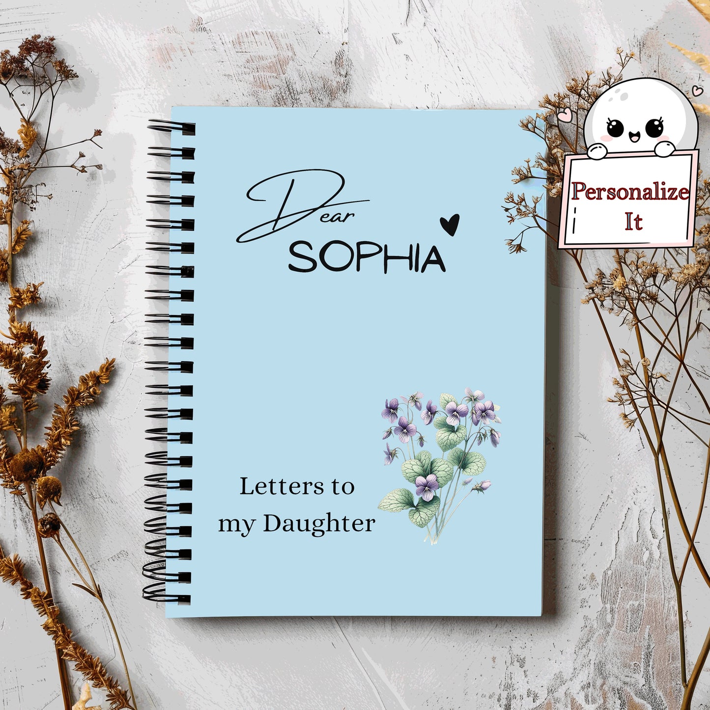 Personalized Letters to My Daughter Journal - Memory Journal, Dear Daughter Keepsake, Daughter Gift, Pregnancy Journal, Daughter Notebook