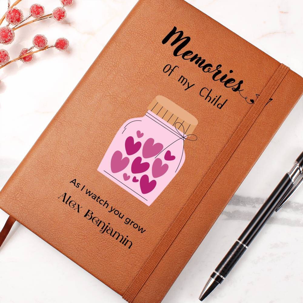 Memories of my child As I watch you grow personalized vegan leather – view 6