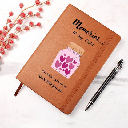 Memories of my child As I watch you grow personalized vegan leather – view 5