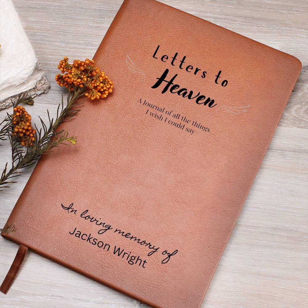 Letters to heaven grief journal, grief journal, sympathy gift, memorial gift, loss of mother, loss of loved one, son in heaven, in loving