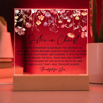 Sister in Christ Friendship Plaque Christian Friendship Christmas – view 9