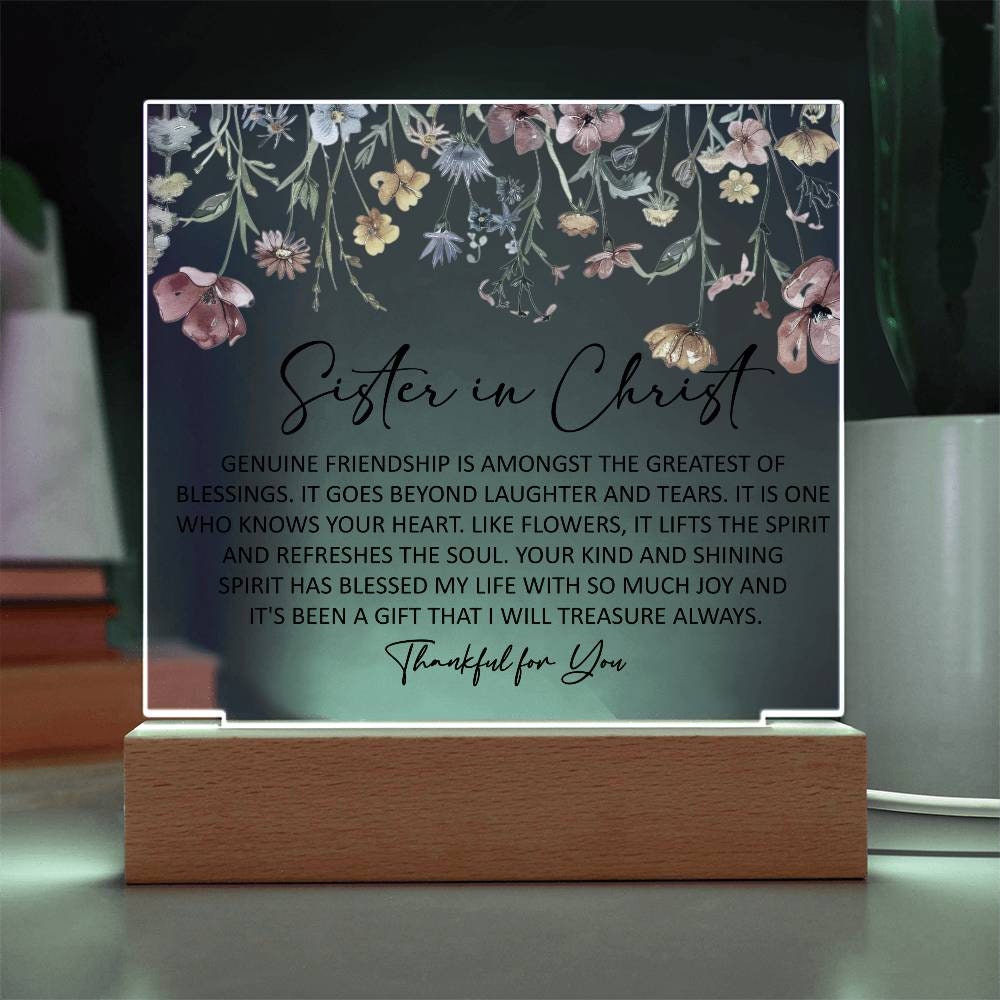 Sister in Christ Friendship Plaque Christian Friendship Christmas – view 8