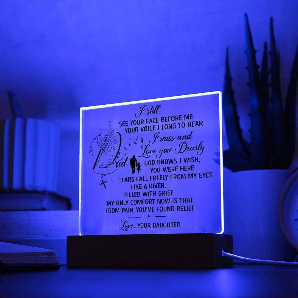 Dad memorial Plaque, dad in heaven, loss of father, memorial gift, loss of dad, sympathy gift, missing dad, father memorial,in memory of dad