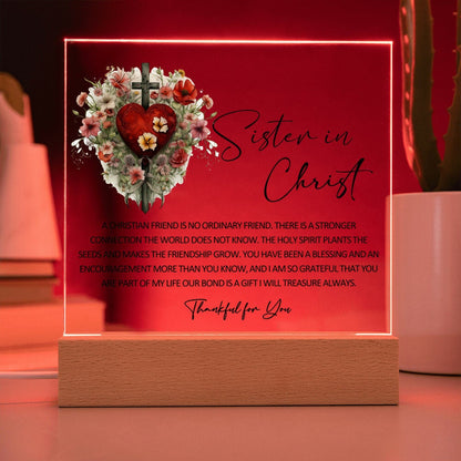 Sister in Christ floral Religious Plaque – view 4
