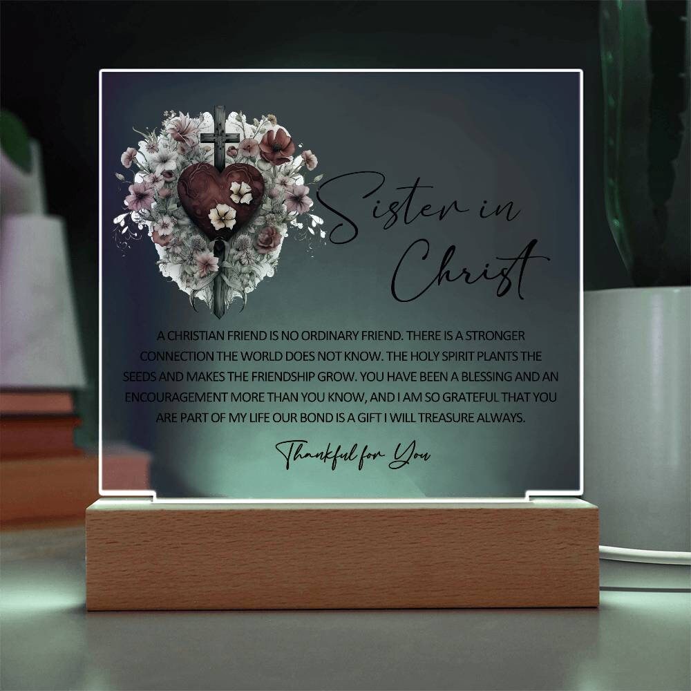 Sister in Christ floral Religious Plaque – view 8