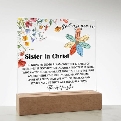 Sister in Christ Christmas Friendship Gift Plaque – view 7