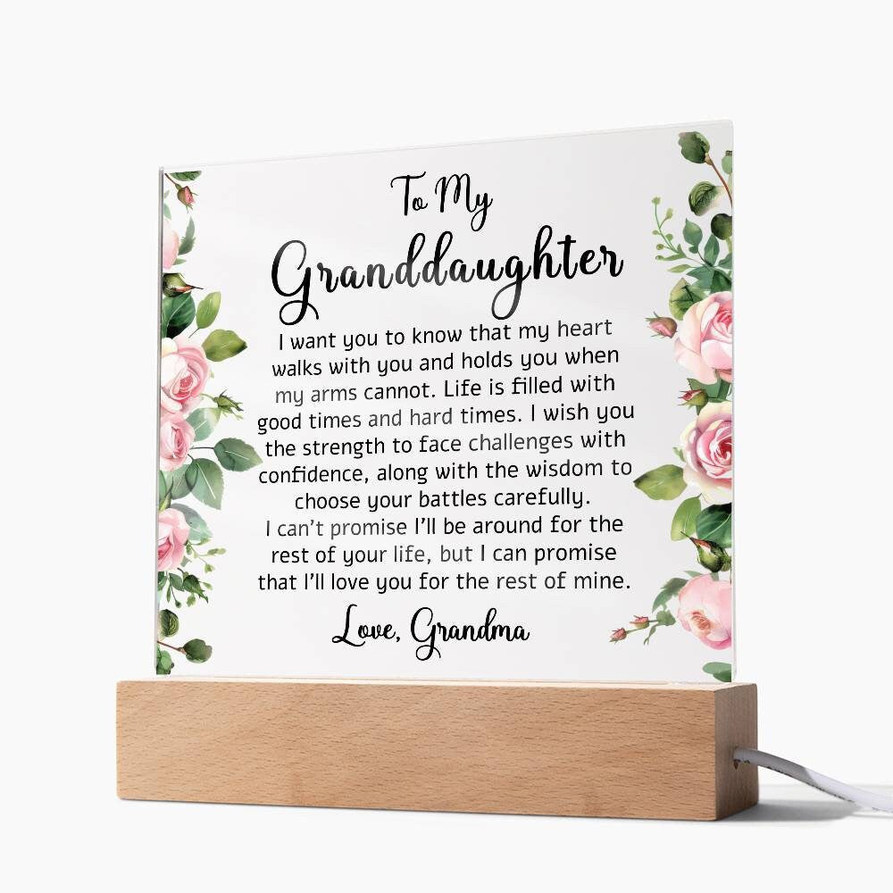Personalized From Grandma to My Granddaughter LED Acrylic Plaque – view 8