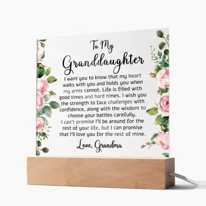 Personalized From Grandma to My Granddaughter LED Acrylic Plaque – view 8