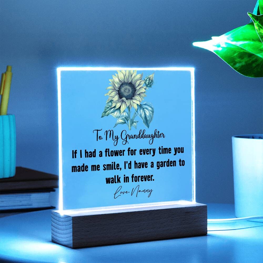 To my granddaughter personalized Sunflower acrylic plaque christmas – view 3