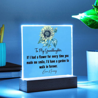 To my granddaughter personalized Sunflower acrylic plaque christmas – view 3