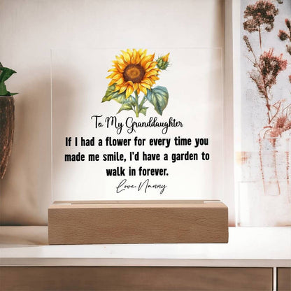 To my granddaughter personalized Sunflower acrylic plaque christmas – view 5