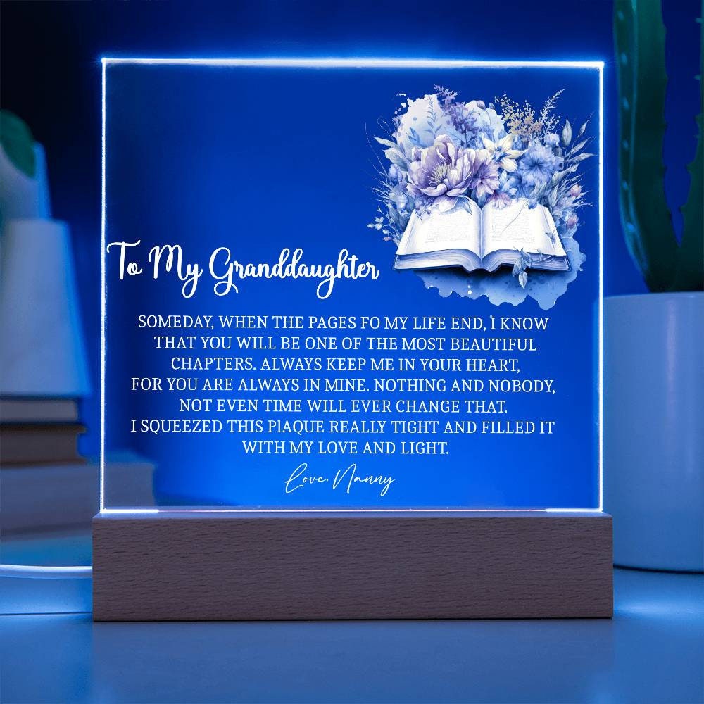 To my granddaughter Pages of my Life Acrylic plaque gift from grandma – view 7