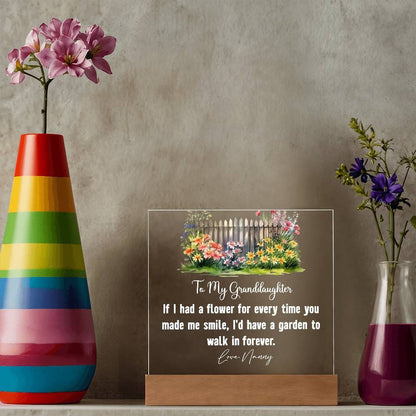 If I had a flower Granddaughter Acrylic plaque gifts from grandma – view 3