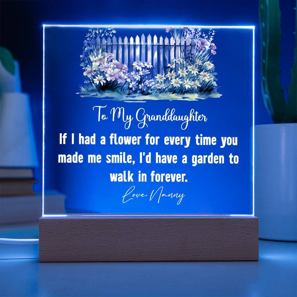 If I had a flower Granddaughter Acrylic plaque gifts from grandma – view 5