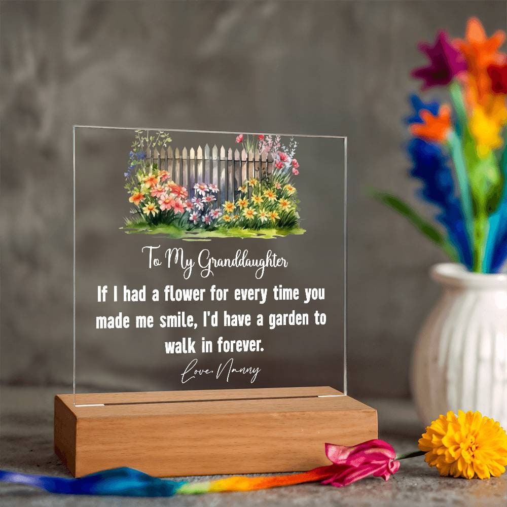 If I had a flower Granddaughter Acrylic plaque gifts from grandma – view 7