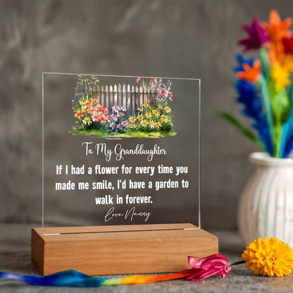 If I had a flower Granddaughter Acrylic plaque gifts from grandma – view 7