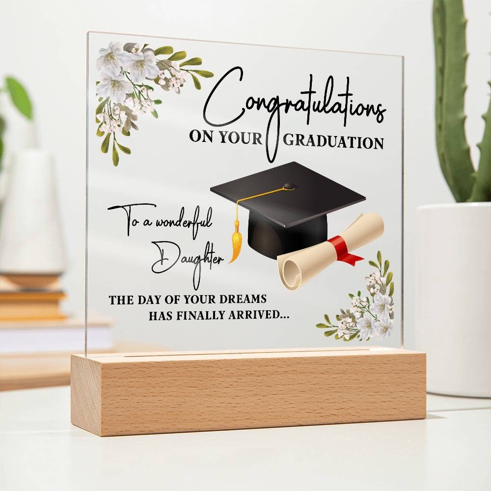 Custom Graduation Gift for Daughter | Class of 2024 High School and College Graduation | Personalized Daughter Grad Gift, University Grad