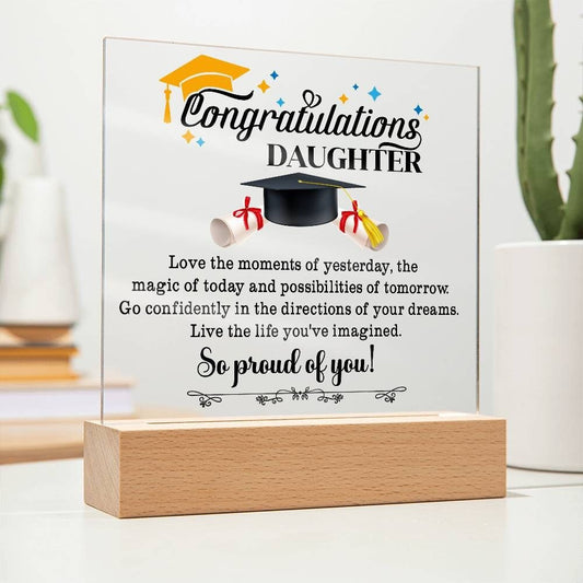 Graduation Plaque for Daughter, graduation gift, class of 2024, high school grad, college graduation, daughter graduation, gift for daughter