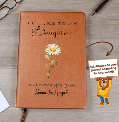 Letters to my daughter Birth month flower journal