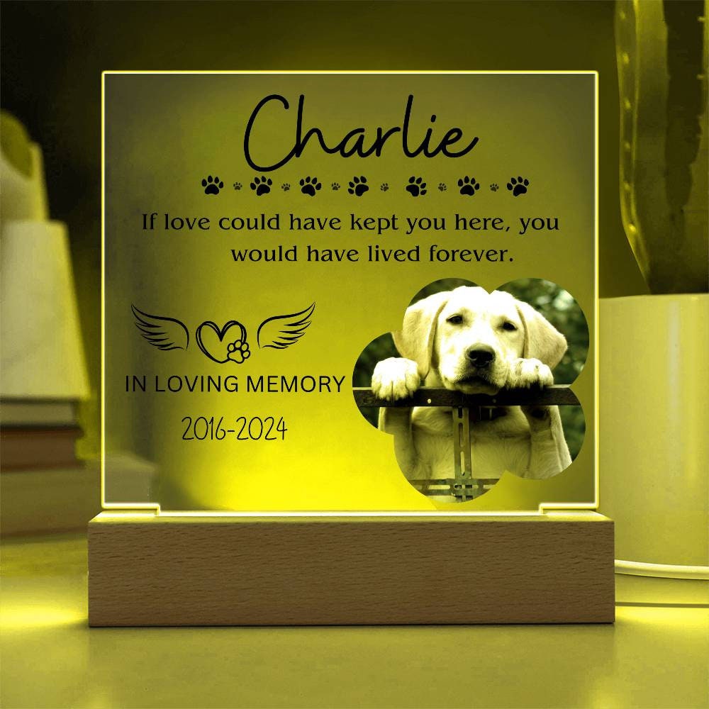 Pet memorial custom picture frame Plaque for pet remembrance – view 5