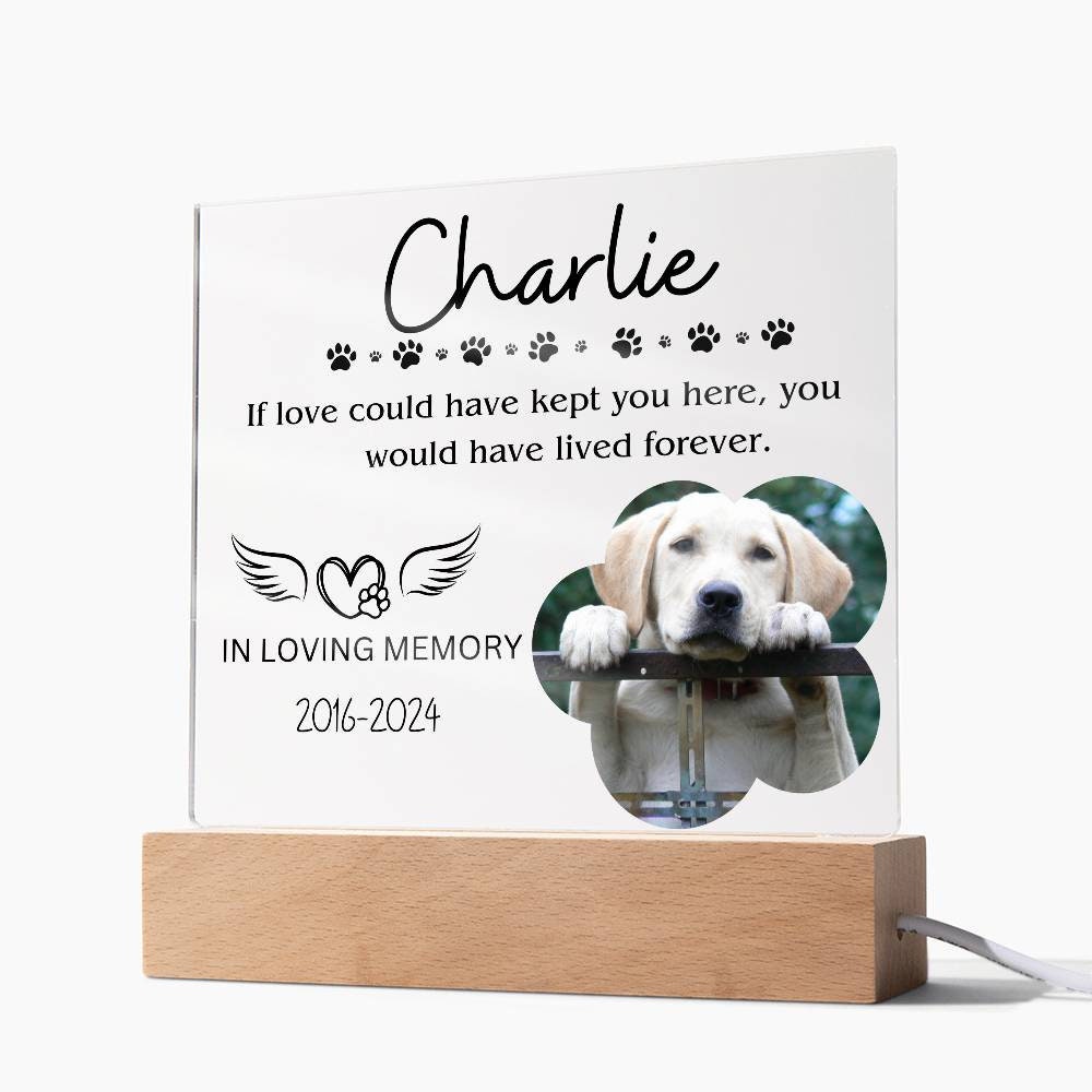 Pet memorial custom picture frame Plaque for pet remembrance – view 9