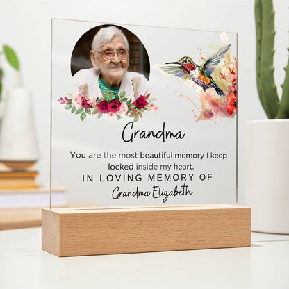Grandma memorial plaque for grandmother remembrance gift In loving