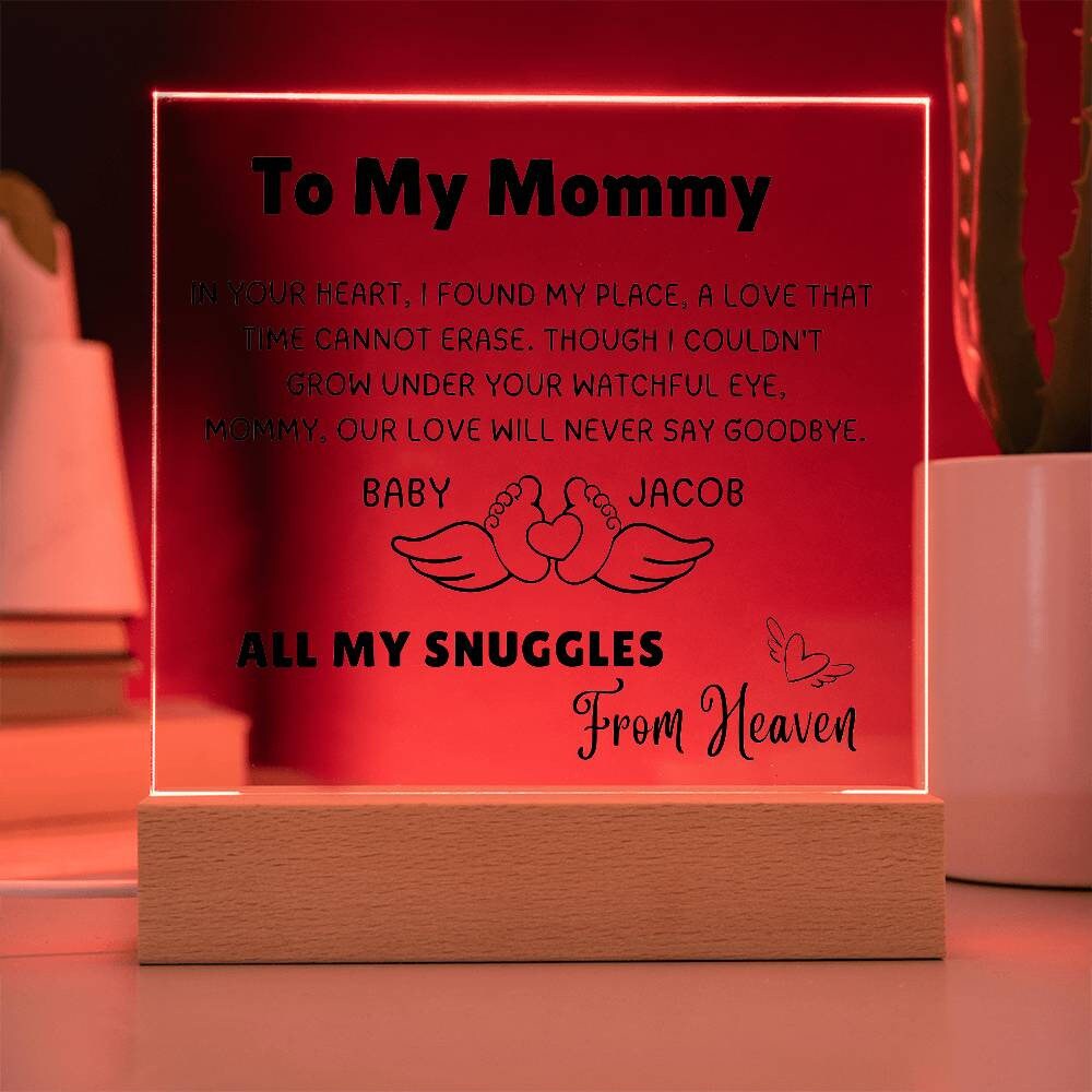 Loss of child sympathy miscarriage memorial plaque gift for mommy – view 8