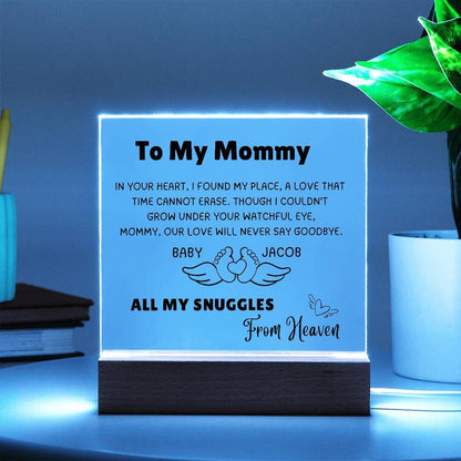 Loss of child sympathy miscarriage memorial plaque gift for mommy – view 4