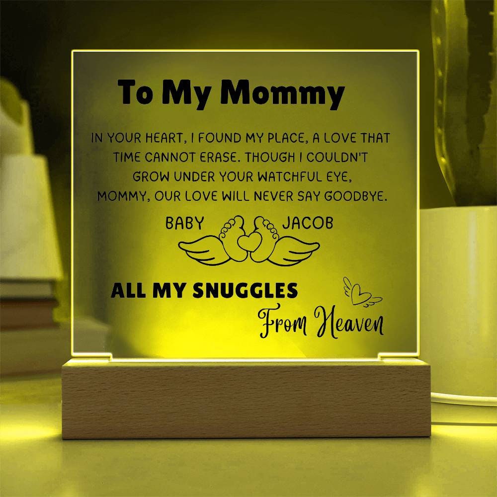 Loss of child sympathy miscarriage memorial plaque gift for mommy – view 5