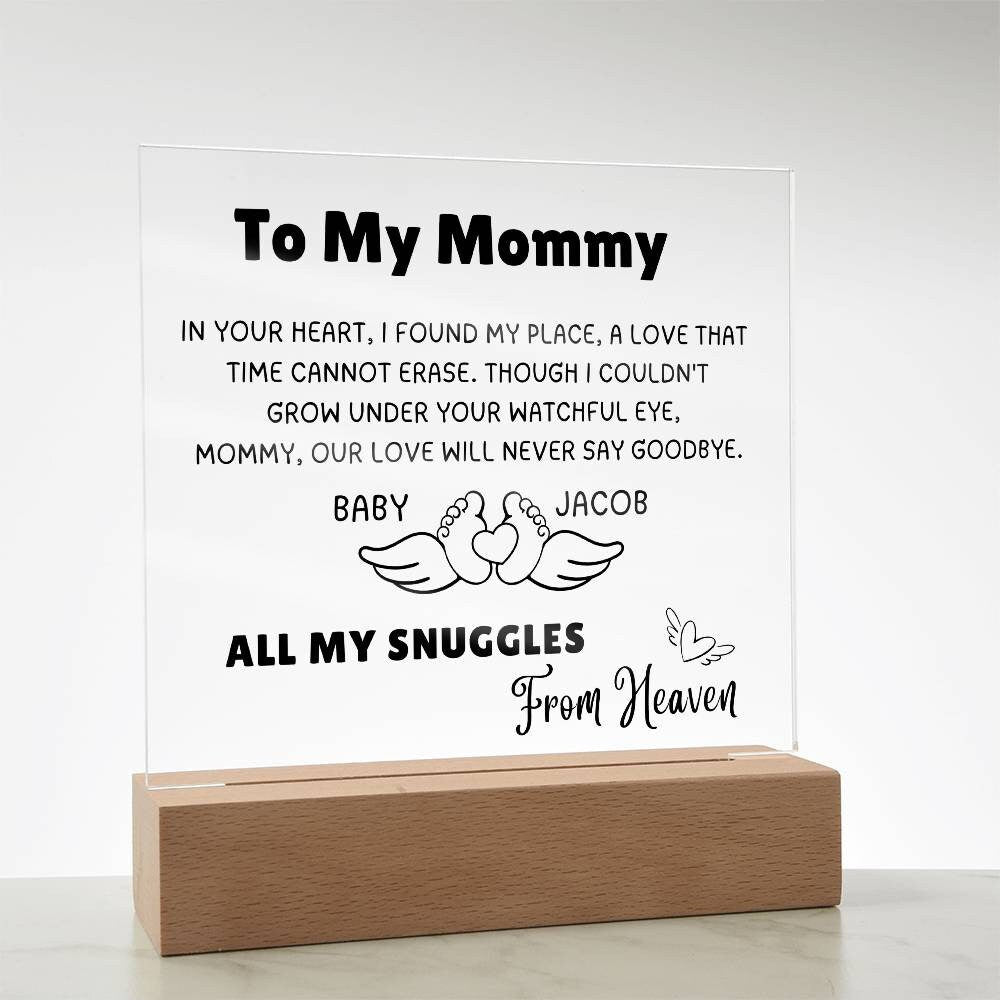 Loss of child sympathy miscarriage memorial plaque gift for mommy – view 2