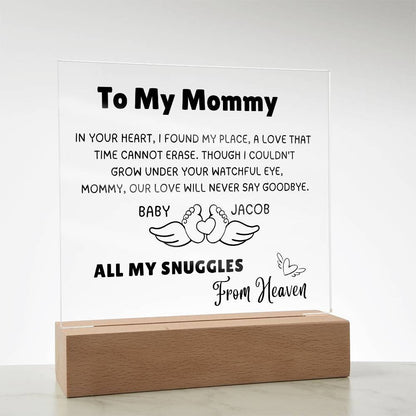 Loss of child sympathy miscarriage memorial plaque gift for mommy – view 2