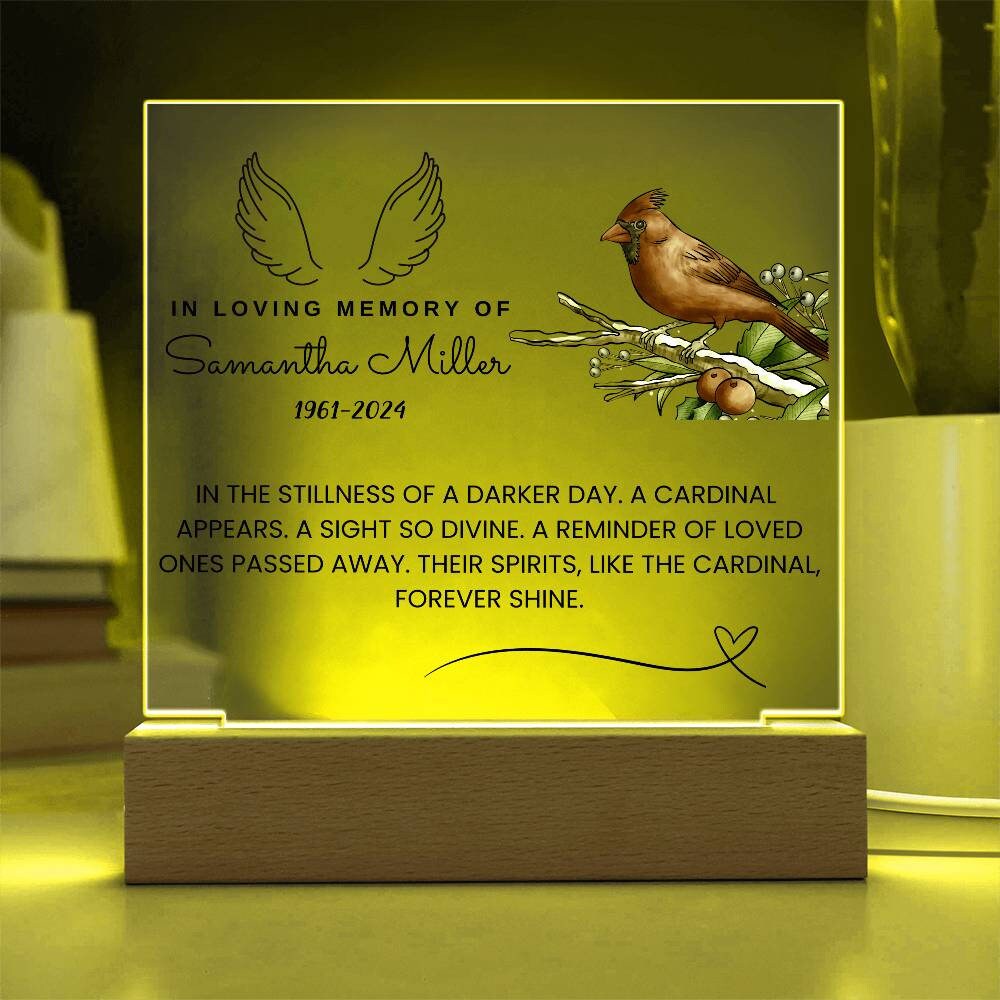 Loss of loved ones In heaven memorial Acrylic plaque In loving memory – view 5