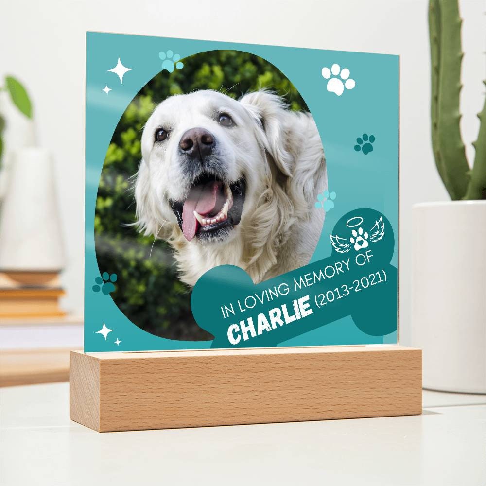 Dog memorial custom photo remembrance plaque – view 10