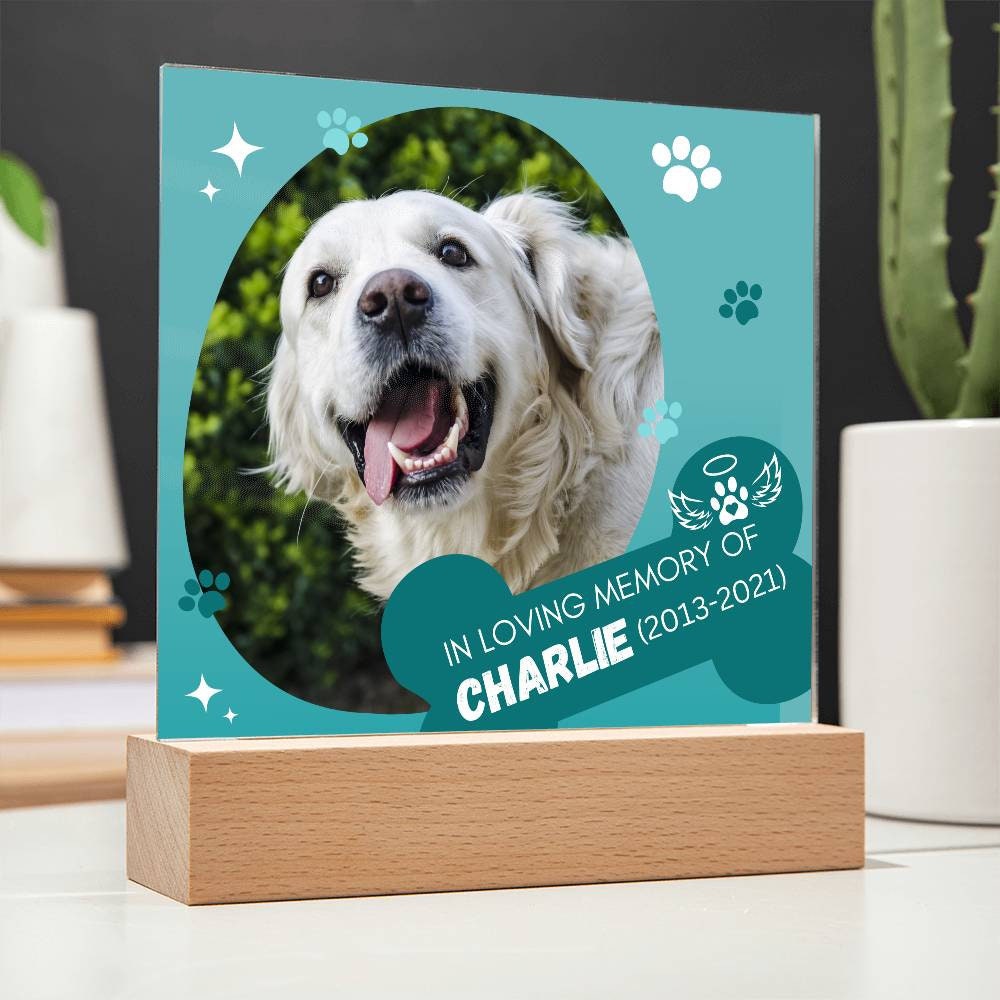 Dog memorial custom photo remembrance plaque – view 7