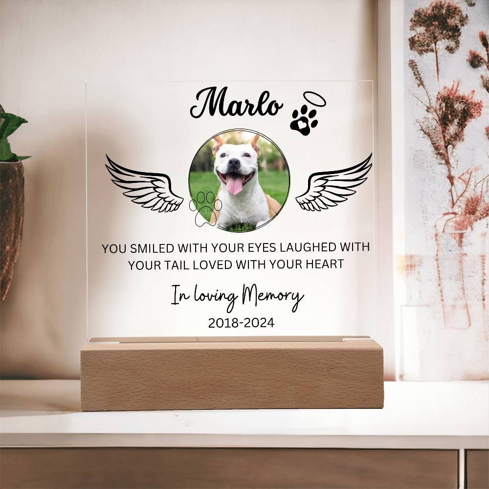 Custom Pet Memorial Photo Frame with Name and Dates - Personalized – view 3