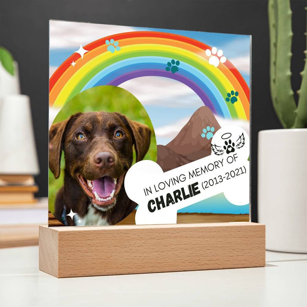 Custom photo dog memorial acrylic plaque – view 9