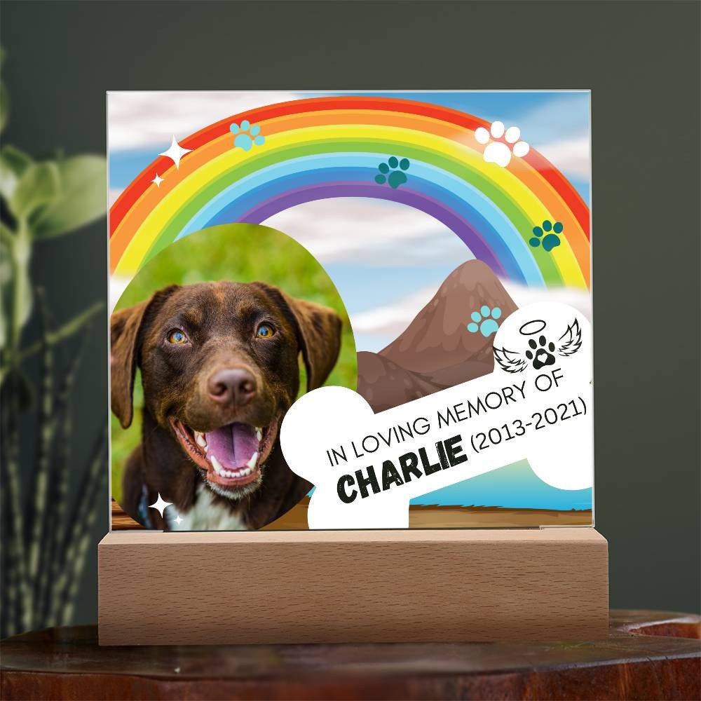 Custom photo dog memorial acrylic plaque – view 8