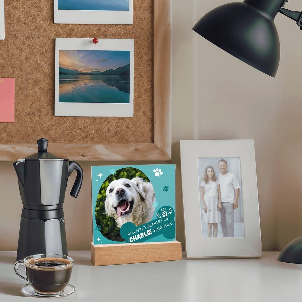 Dog memorial custom photo remembrance plaque – view 3