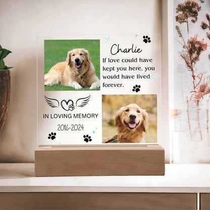 Pet memorial custom photo plaque in loving memory of pet loss – view 8